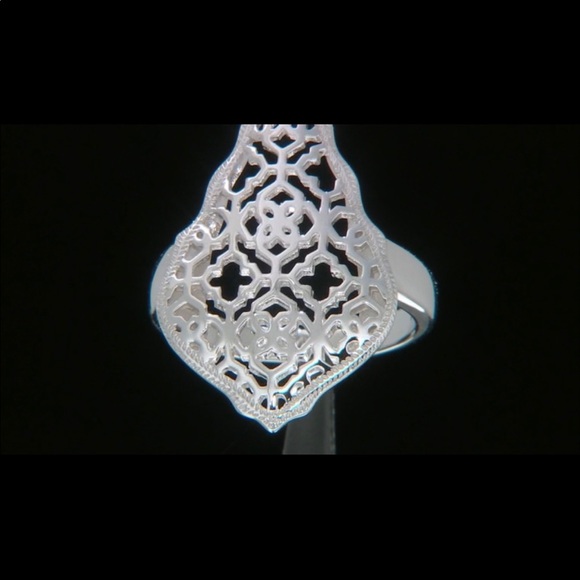 Sterling Silver Open Scrollwork Filagree Ring - Picture 5 of 5